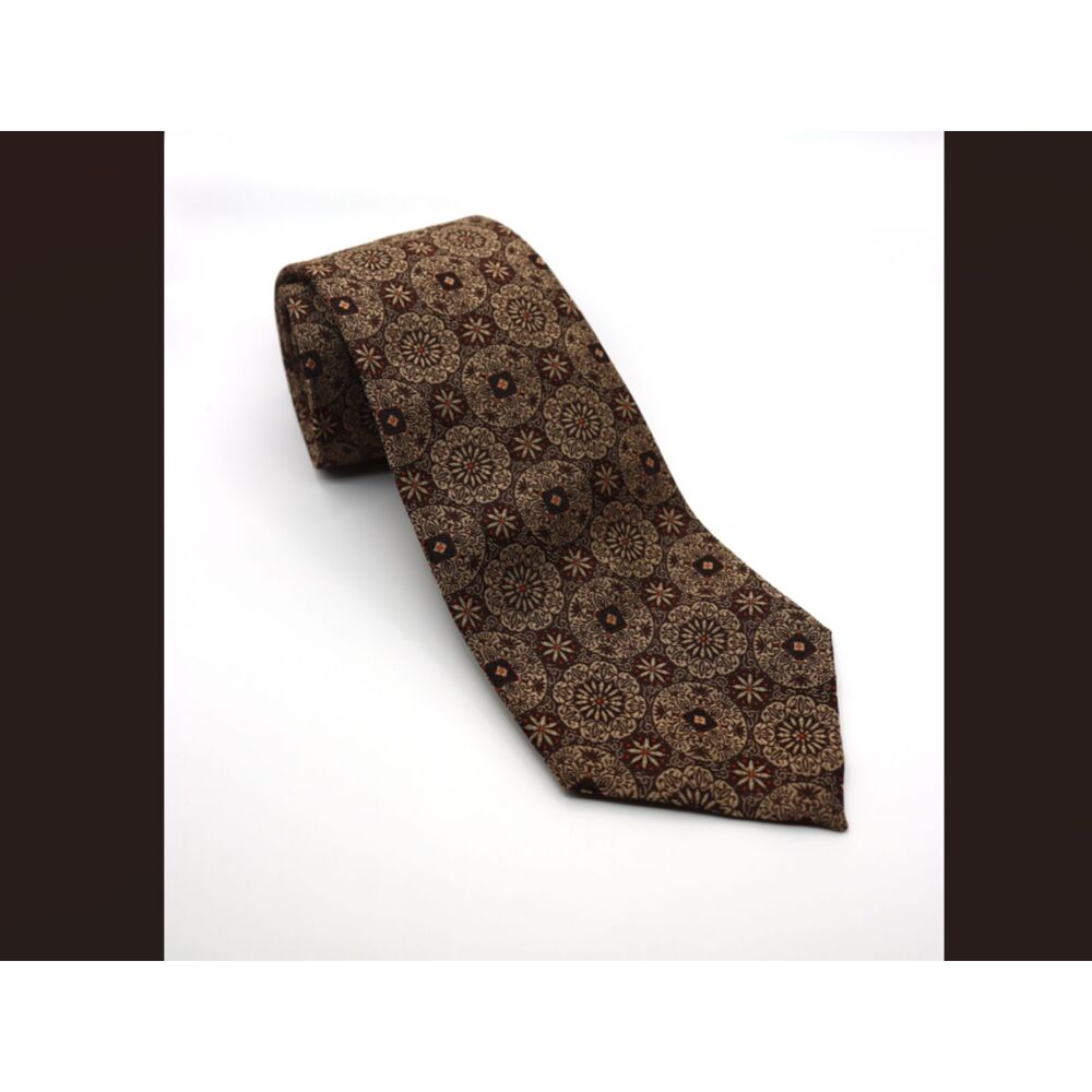 Vintage Beau Brummell Mr. John Geometric Floral Tie